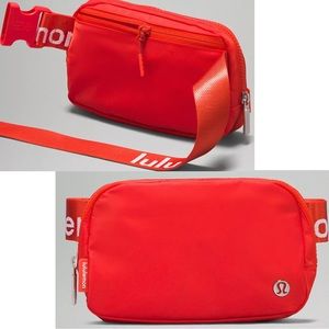 NWT Lululemon Everywhere Belt bag Solar orange / White , 1L original size